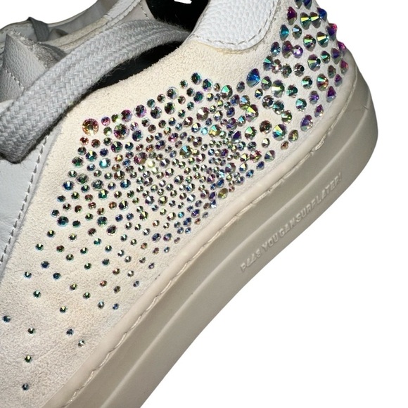 P448 Thea‎ Platform Sneaker White w/ Iridescent Crystals EU Size 36 USA 5.5 5 - Picture 5 of 13